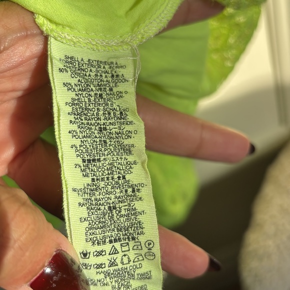 green floral dress lace free people - Picture 10 of 11